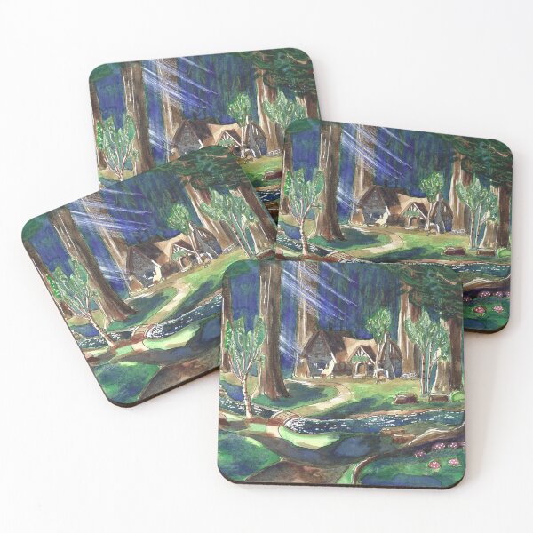 Item preview, Cottage in the Woods Watercolor  designed and sold by KirstePaints.