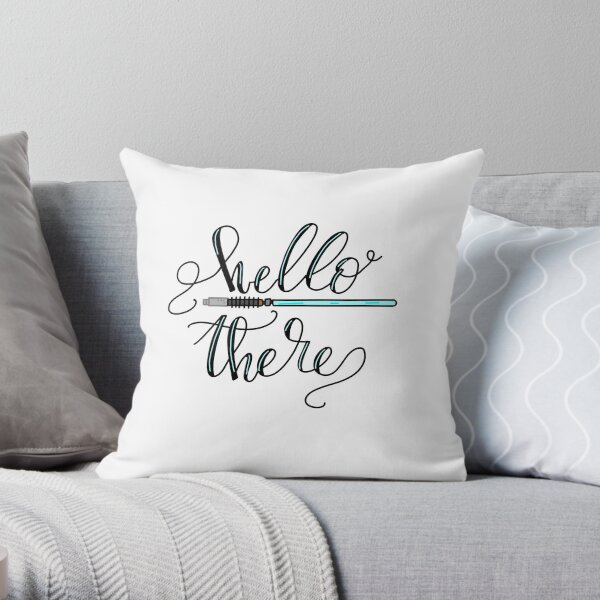 Hello There Obi Quote Throw Pillow