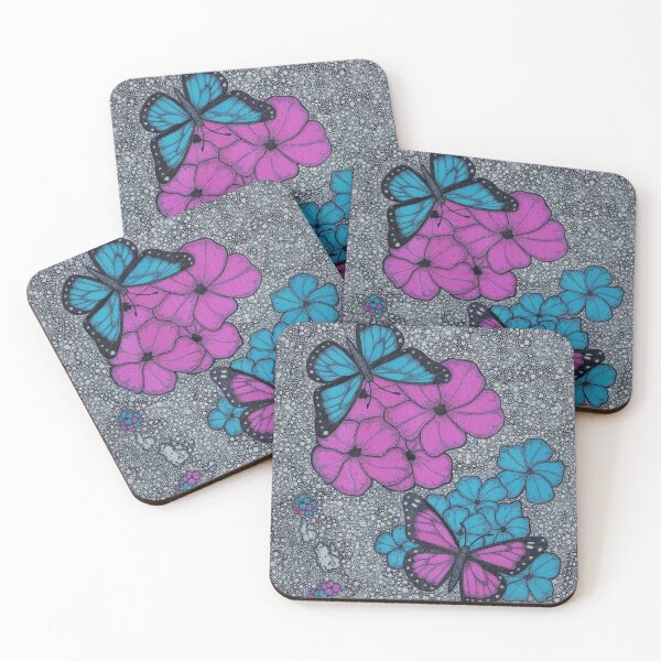 Item preview, Pink and Blue Butterflies Forever designed and sold by penartvt.