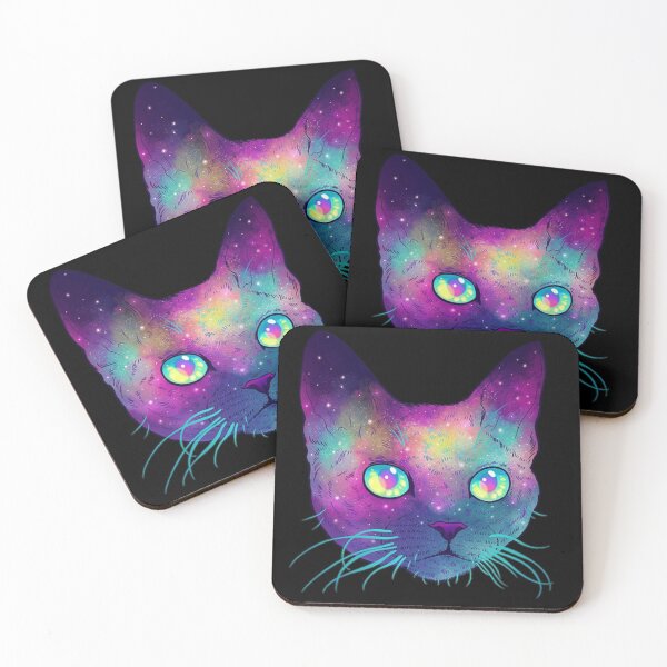 Item preview, Galaxy Cat Face / Feline Look / Cat eyes / Psychedelic Cat / Techno Cat / Sticker designed and sold by AnnaWander.
