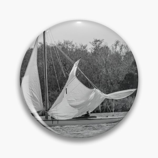 Item preview, A sailor lowering the main sail of a brown boat on the Norfolk Broads designed and sold by yackers1.