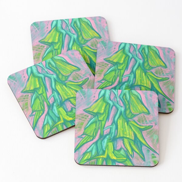 Item preview, Australian Bird Flower Tropical Floral Abstract Botanical Pink Turquoise designed and sold by Julia Khoroshikh.
