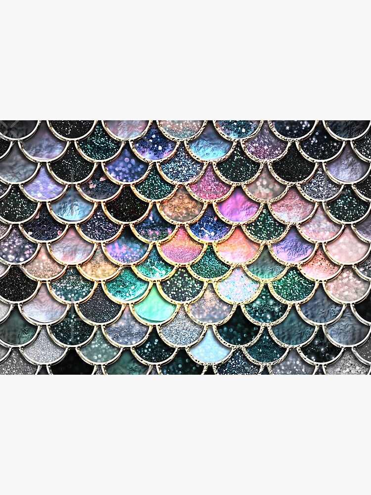 Silver and Metal Sparkle Faux Glitter Mermaid Scales by UtArt
