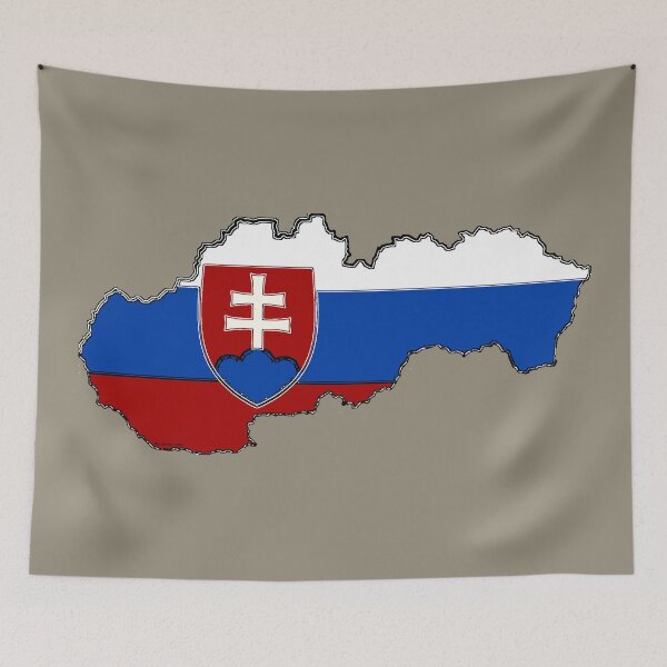 Item preview, Slovakia Map With Slovakian Flag designed and sold by Havocgirl.