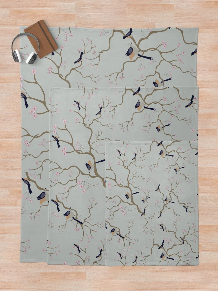 Thumbnail 5 of 6, Throw Blanket, BIRDS designed and sold by Rococodesigns.