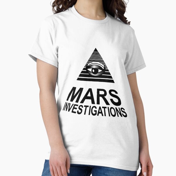 Vista previa del artículo con la obra «Logotipo de la investigación de Marte: Veronica Mars», diseñado y vendido por Melanie  B.