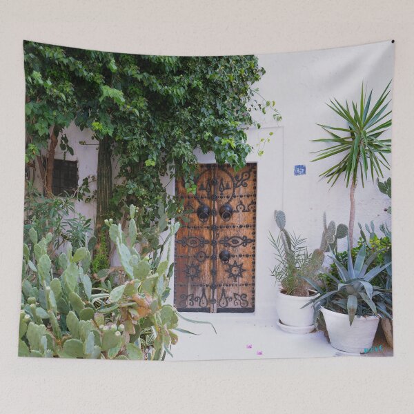 Item preview, The old door of the white Mediterranean house designed and sold by movejulie.