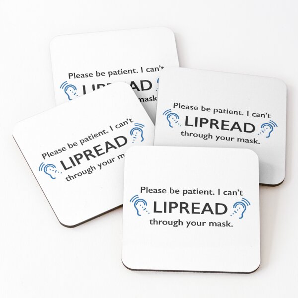 Item preview, DEAF Lipread Mask Coronavirus Sign Language Symbol designed and sold by Rocket Fox.