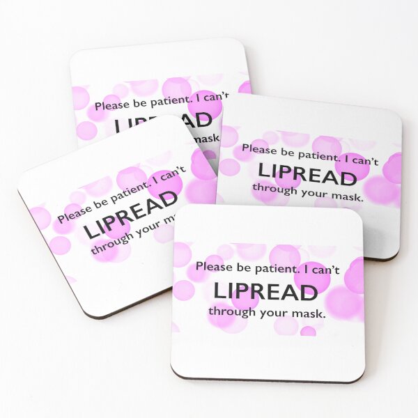 Item preview, DEAF Lipread Mask Coronavirus Sign Language Purple designed and sold by Rocket Fox.