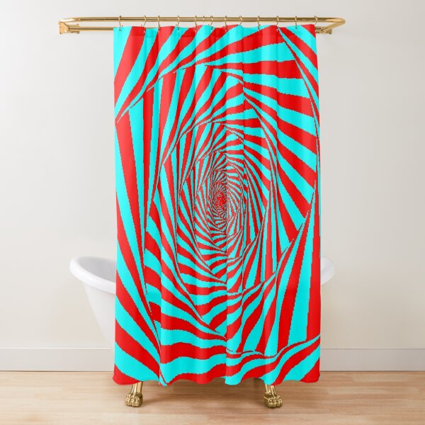 Visual Illusion, Psychedelic Art Shower Curtain