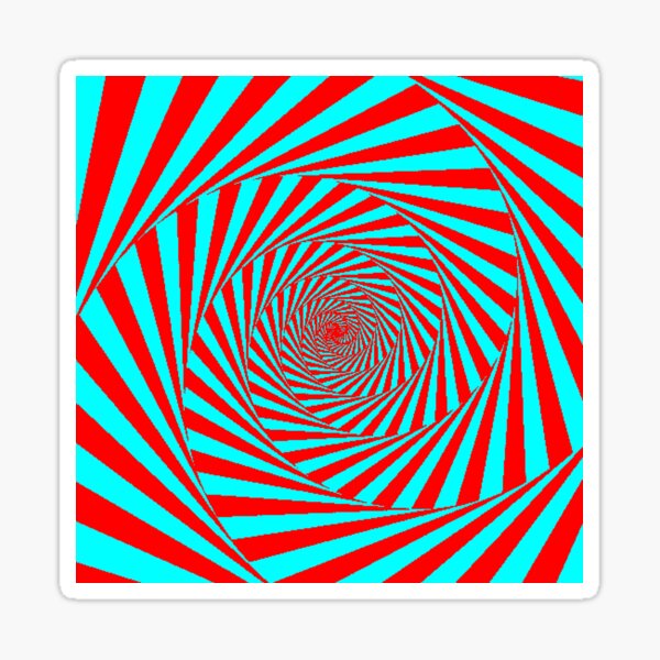 Visual Illusion, Psychedelic Art Glossy Sticker