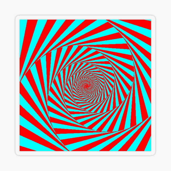 Visual Illusion, Psychedelic Art Transparent Sticker