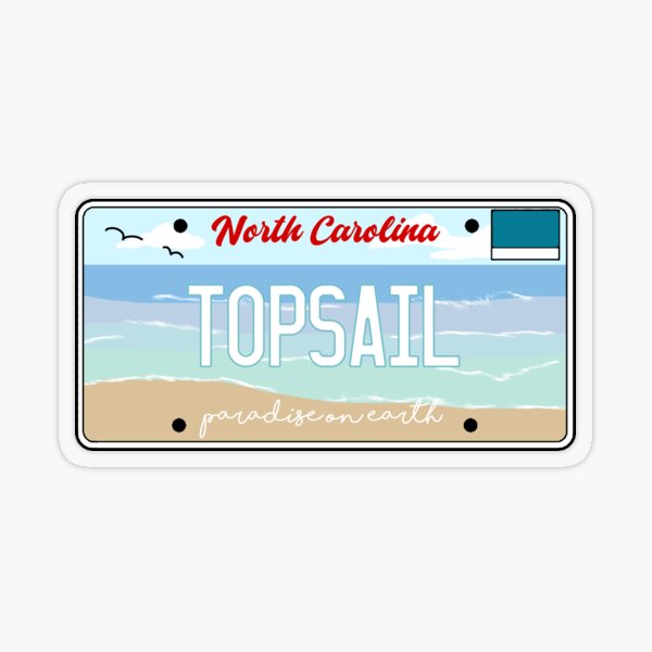 Item preview, topsail license plate designed and sold by cool stickerz.