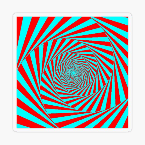 Visual Illusion, Psychedelic Art Transparent Sticker