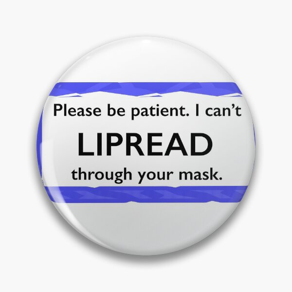 Item preview, DEAF Lipread Mask Coronavirus Sign Language Indigo Frame designed and sold by Rocket Fox.