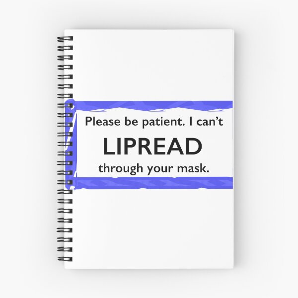 Item preview, DEAF Lipread Mask Coronavirus Sign Language Indigo Frame designed and sold by Rocket Fox.
