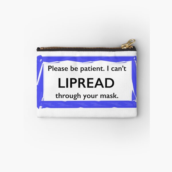 Item preview, DEAF Lipread Mask Coronavirus Sign Language Indigo Frame designed and sold by Rocket Fox.