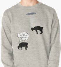 Banksy Style Cow Abduction Pullover