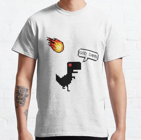 ❤️ Pixel T-Rex Meteor Offline Classic T-Shirt