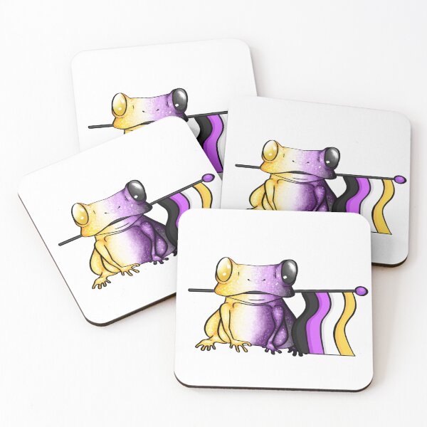 Item preview, Nonbinary Pride Flag Frog designed and sold by oh-hey-its-liv.