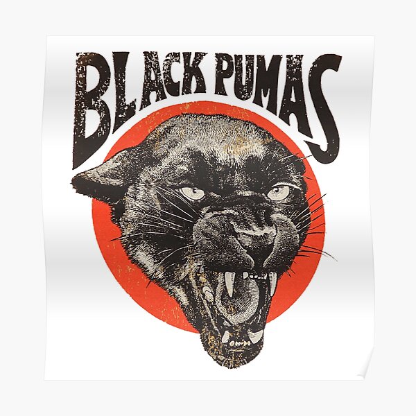 red and black pumas poster