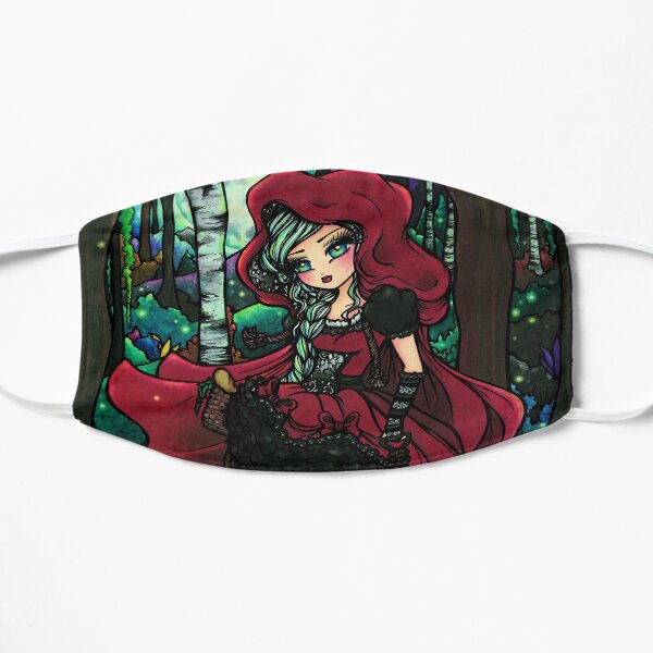 Red Riding Hood with Big Bad Wolf Pups Flat Mask