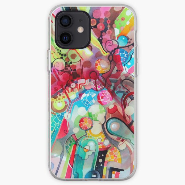 Time-Lapse Geometry Battle - Watercolor Painting iPhone Soft Case