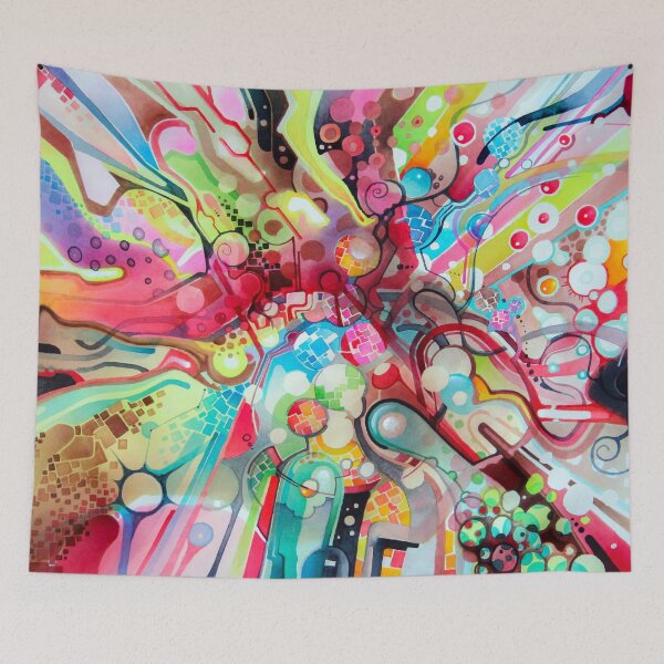 Item preview, Time-Lapse Geometry Battle - Watercolor Painting designed and sold by jeffjag.
