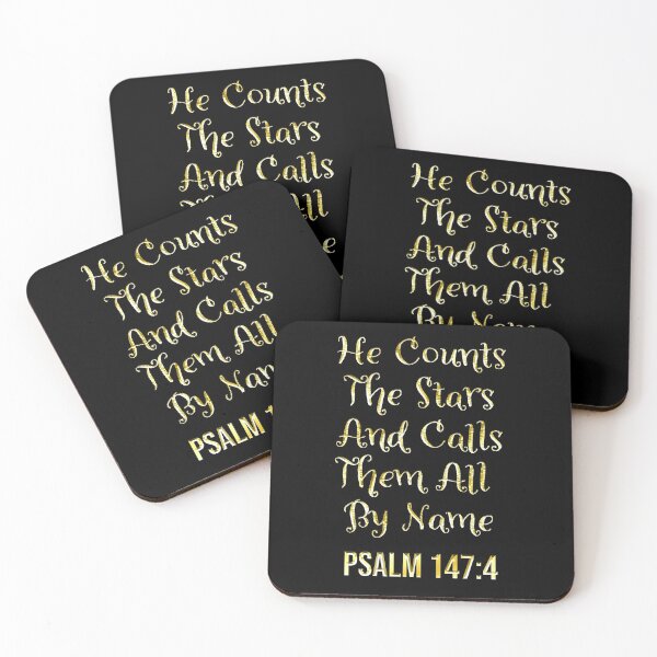 Item preview, Psalm 147:4 | Bible Verse Quote | Christian | He Counts The Stars and Calls Them All by Name designed and sold by christiangoods.