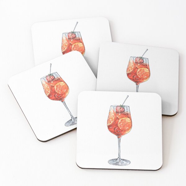 Item preview, Delicious aperol spritz cocktail with orange and strawberry slices. designed and sold by tanyatej.