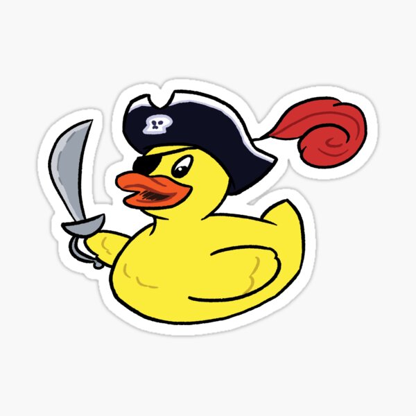 Rubber Duck Pirate Sticker