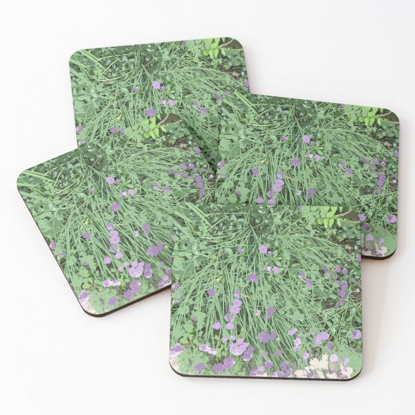 Item preview, Painted Chives, green purple beige, digitally modified photography designed and sold by djrunnels.