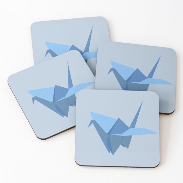 Item preview, Blue origami crane designed and sold by Whitiania Designs.