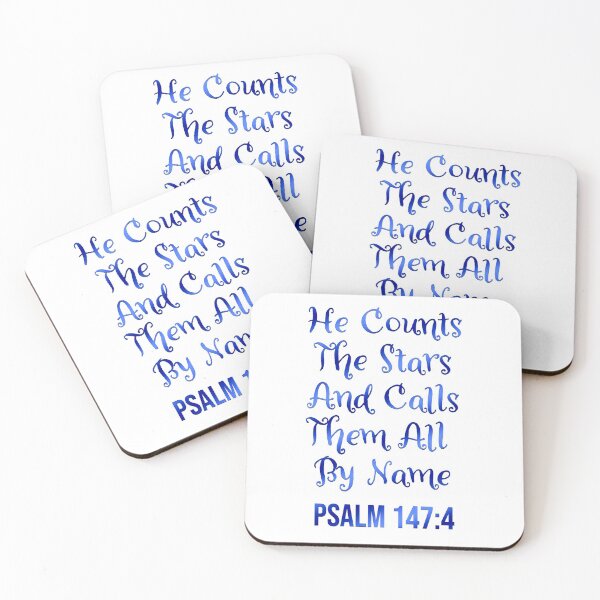Item preview, Psalm 147:4 | Bible Verse Quote | Christian | He Counts The Stars and Calls Them All by Name designed and sold by christiangoods.