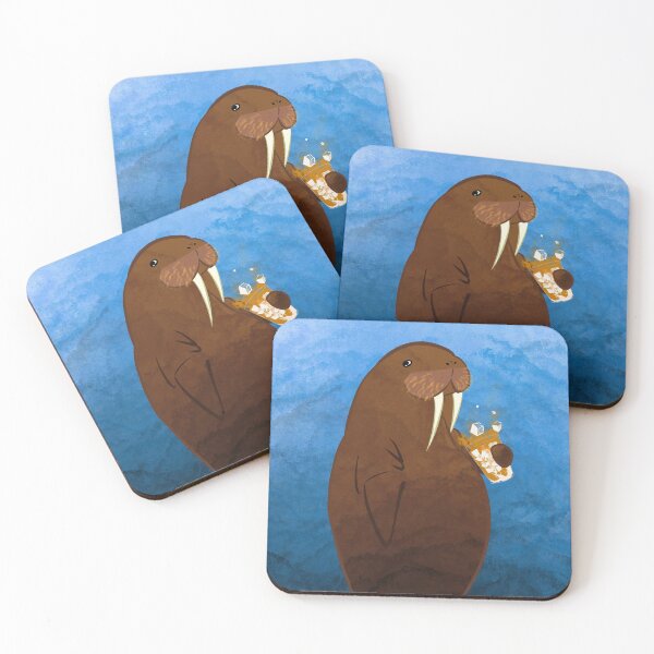 Item preview, Manatee with Cold Brew Coffee designed and sold by michaellemuel.