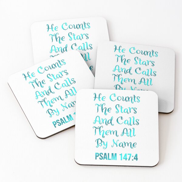 Item preview, Psalm 147:4 | Bible Verse Quote | Christian | He Counts The Stars and Calls Them All by Name designed and sold by christiangoods.