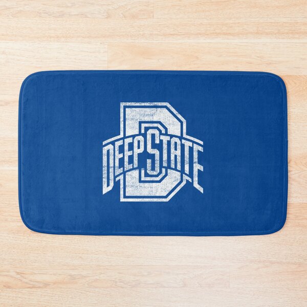 Item preview, DEEP STATE U_-_white,worn,logo over Varsity blue by Clandestocracy designed and sold by Clandestocracy.