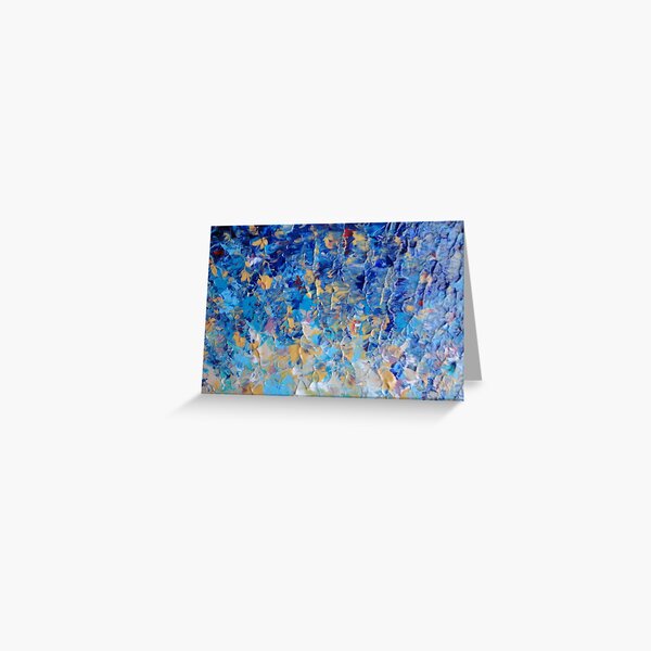 HYPNOTIC BLUE SUNSET - Simply Beautiful Royal Blue Navy Turquoise Aqua Sunrise Abstract Nature Decor Greeting Card