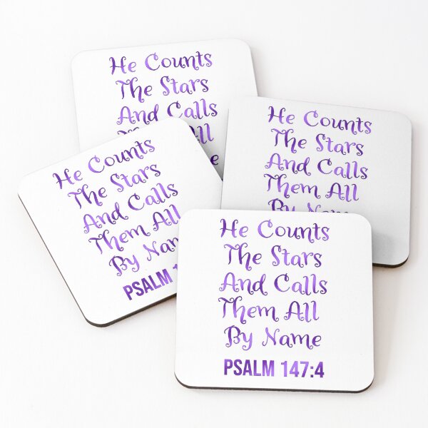 Item preview, Psalm 147:4 | Bible Verse Quote | Christian | He Counts The Stars and Calls Them All by Name designed and sold by christiangoods.
