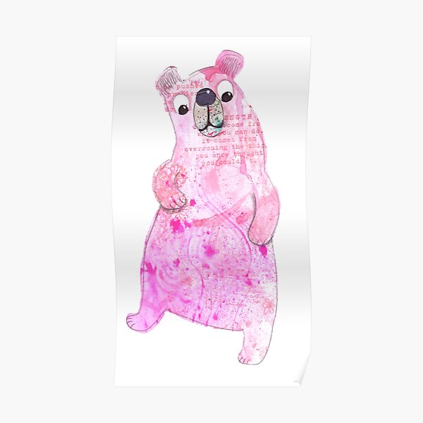 Pink Bear Poster
