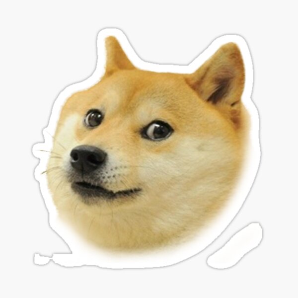 Doge Face Stickers Redbubble - doge roblox decal maker