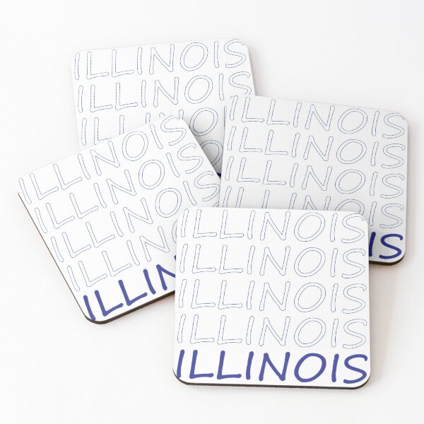 Item preview, Illinois Blue Repeating Bold Uppercase designed and sold by artbylukas.