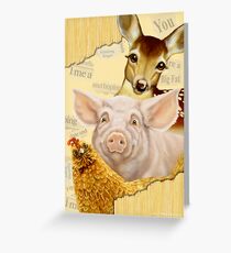 Farmyard Politics Greeting Card