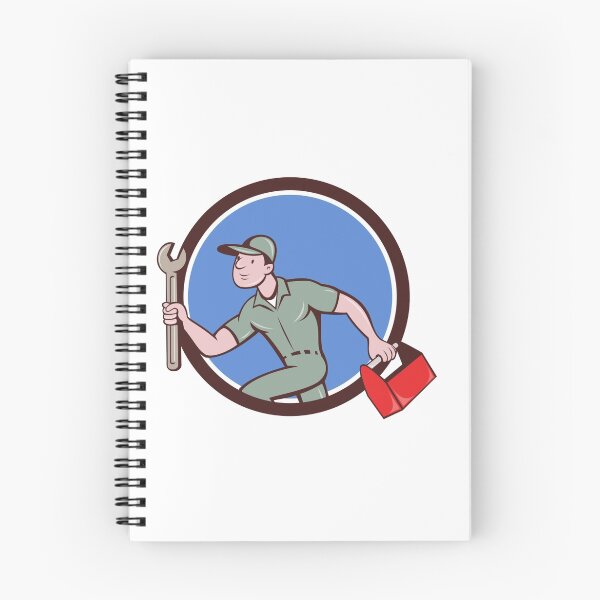 Item preview, Mechanic Spanner Toolbox Running Circle Cartoon designed and sold by patrimonio.