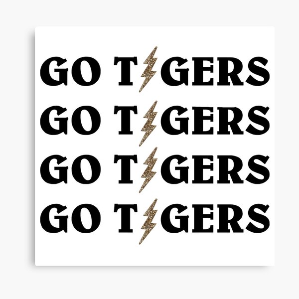 MIZ GO TIGERS LIGHTNING Canvas Print