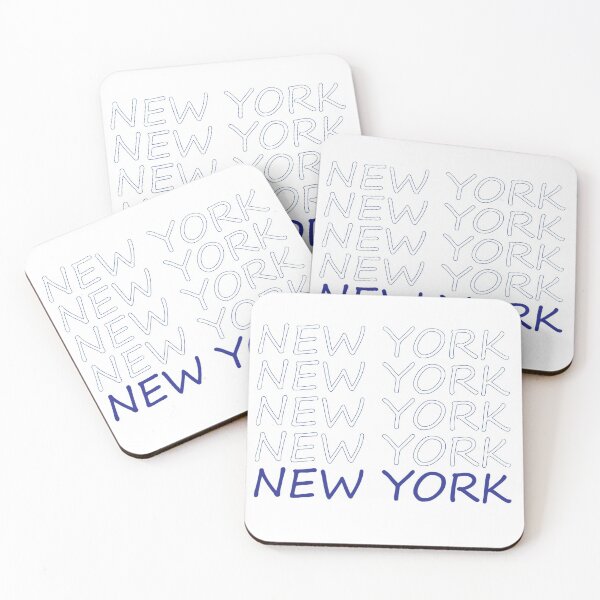 Item preview, New York Blue Repeating Bold Uppercase designed and sold by artbylukas.