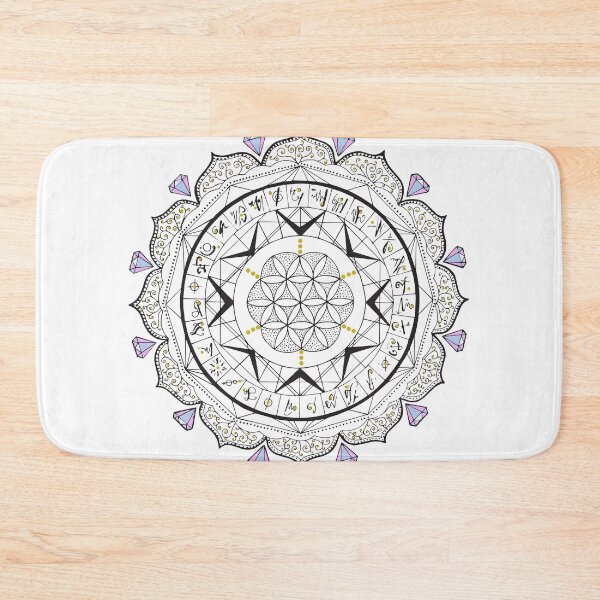Item preview, stargate drawing mandala sacred geometry flower of life designed and sold by Breuilles Sandra.
