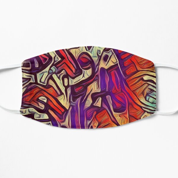 Painted Purple And Red Flat Mask