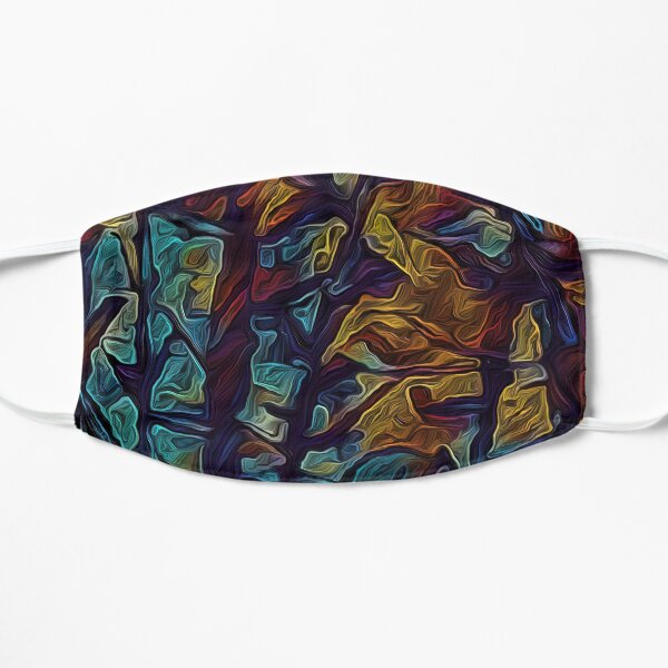 Tribal Trees And Mountains Flat Mask
