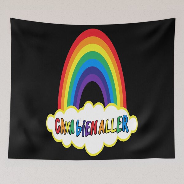 Item preview, Ca Va Bien Aller Sticker & Mask (HD) Small Cloud (Yellow) designed and sold by Brazz Official.